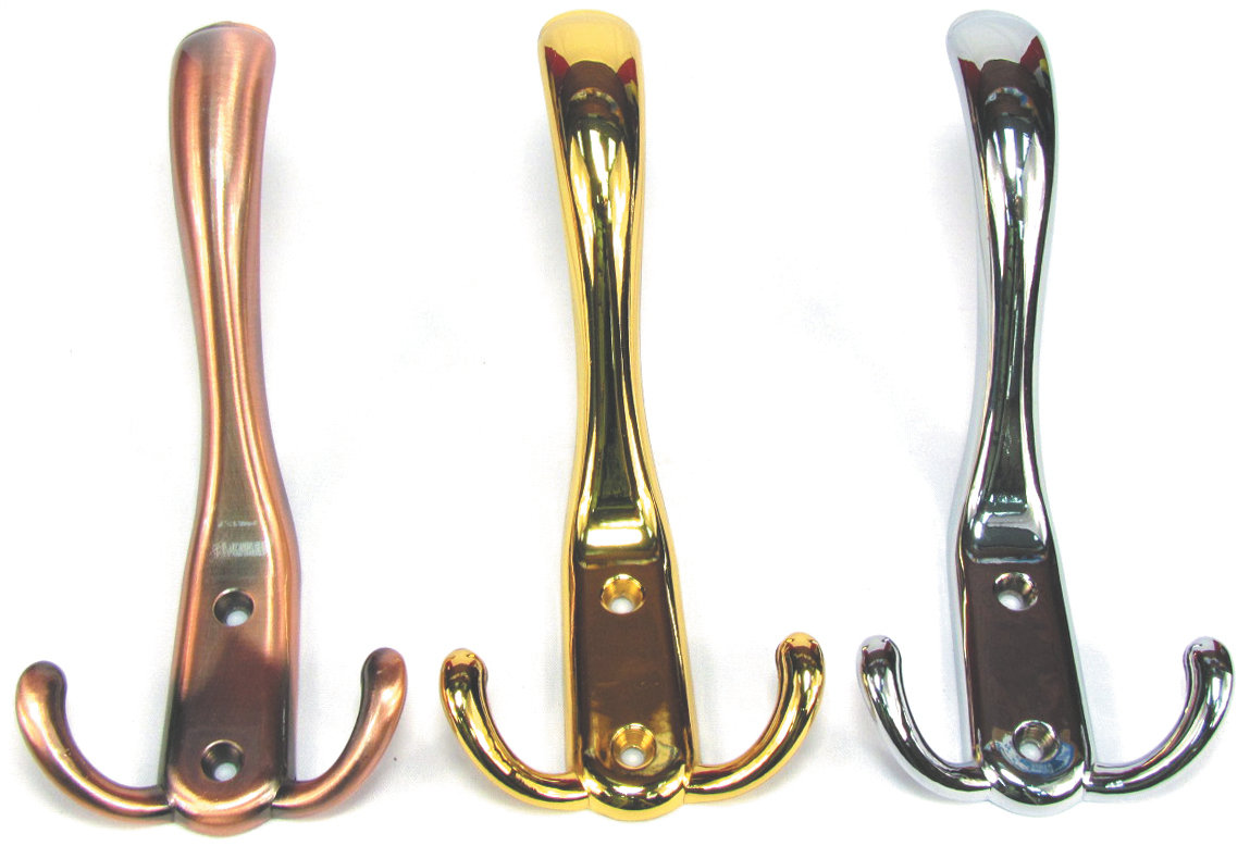 Robustline 3 Way Coat Hook HZ 50723 Premium Hardware for Door Cabinet Window Furniture and Interior Use